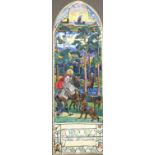 The Earley Studios A watercolour study for stained glass Panel of St.