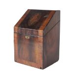 A Georgian period inlaid mahogany Decanter Box,