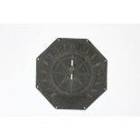 A late 18th Century / early 19th Century octagonal bronze Sundial, by Jas Lynch, signed,