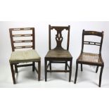 Nine varied antique Chairs, some mahogany, bentwood and deal.