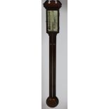 A rare 19th Century mahogany Irish Provincial Stick Barometer,
