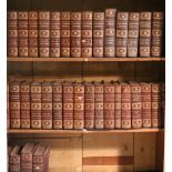 A set of "Encyclopaedia Britannica," heavy leather bindings, approx. 40 volumes, as a lot.