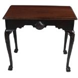An 18th Century Irish mahogany Side Table,