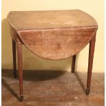 A good quality George III period crossbanded mahogany Pembroke Table, on square tapering legs.