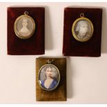 19th Century Irish School Miniatures: A small Portrait Painting on ivory of "George Portis,