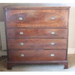 A 19th Century inlaid mahogany Chest of drawers,