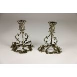 A fine pair of heavy Irish George II style silver Candlesticks, by Royal Irish Dublin 1975,