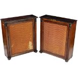 A pair of Regency period Empire type mahogany Side Cabinets, in the manner of Thomas Hope,