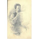 Yeats (John Butler) A Sketch of the playwright possibly a preparatory sketch of John Millington