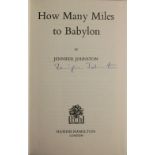 Female Writers: Johnston (Jennifer) How Many Miles to Babylon, L. 1974. First Edn., & The Gates, L.