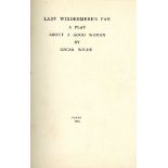 Pirated Edition Wilde (Oscar) Lady Windermere's Fan, A Play about a Good Woman, sm. 4to Paris 1903.