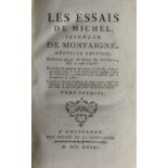 Montaigne - Les Essais de Michel Seigneur de Montaigne, 3 vols. sm. 8vo Amsterdam 1781. New Edn.