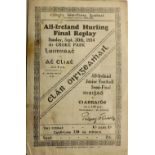 1934 All-Ireland Hurling Final Reply G.A.A.