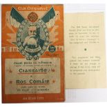 With Rare Postponement Flyer 1946 All-Ireland Football Final G.A.A.