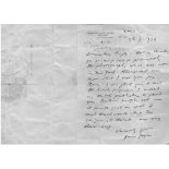'Goes Just as Well if Read Backwards' Joyce (James) Autograph Letter Signed to 'Dear Mr [Thomas]
