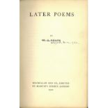 Yeats (W.B.) Later Poems, L. 1922, Macmillan, First, orig. green cloth (spine worn), lacks ffep.