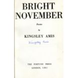 Signed First Edition Amis (Kingsley) Bright November (Fortune Press, n.d.