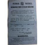 Co. Tipperary: Public Notice. Restoration of Order in Ireland Regulations, July 1921.