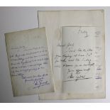 Group of 3 Manuscript Letters Tyndall (John) A very good 4pp A.L.s.