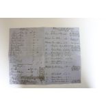 Co. Clare: Manuscript - A 4pp Rental of O'Brien's Castle Property, in Co.