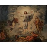 473 SC. SICILIANA DEL SECOLO XIX “L’ascensione di Cristo". Dipinto ad olio