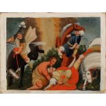 62 SC. SICILIANA DEL SECOLO XVIII “Scene bibliche". Coppia di dipinti