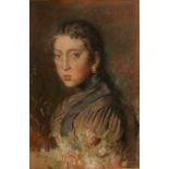 ETTORE XIMENES 81855 - 1926)  - “Figura di donna. Pastello su cartoncino