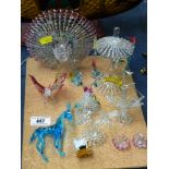 10 ASSORTED GLASS FIGURES