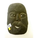 CARVED WOODEN MASK APPROX 9" X 6"