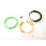 3 JADE BANGLES