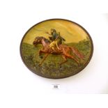 3D HANGING PLATE OF HORSE AND RIDER D: 14"