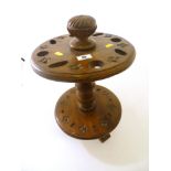 ROUND CARVED STAND APPROX H: 14.5" D: 11"