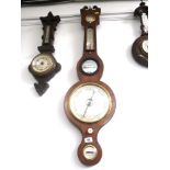 C. SIDERY, KINGSCLERE BAROMETER WITH MIRROR APPROX 37" X 10"