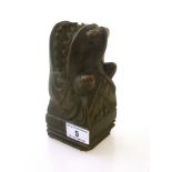 INDONESIAN DRAGON HEAD CARVING FOR WALL MOUNTING APPROX 6"