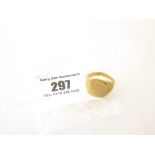 9K GOLD SIGNET RING 'A J' SIZE Q APPROX 6.4G