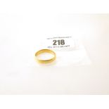 22K GOLD WEDDING BAND APPROX W: 5G