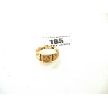 9K GOLD RING SIZE L APPROX W: 2.3G