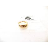 15K GOLD RING SIZE J APPROX W: 1.6G