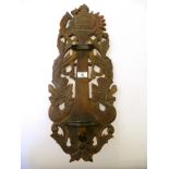 WALL MOUNTED CARVED KERIS HOLDER APPROX 24" X 9.5"