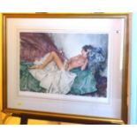 SIR RUSSEL FLINT LIMITED EDITION PRINT OF NUDE LADY 208/850 APPROX 15" X 22.5"
