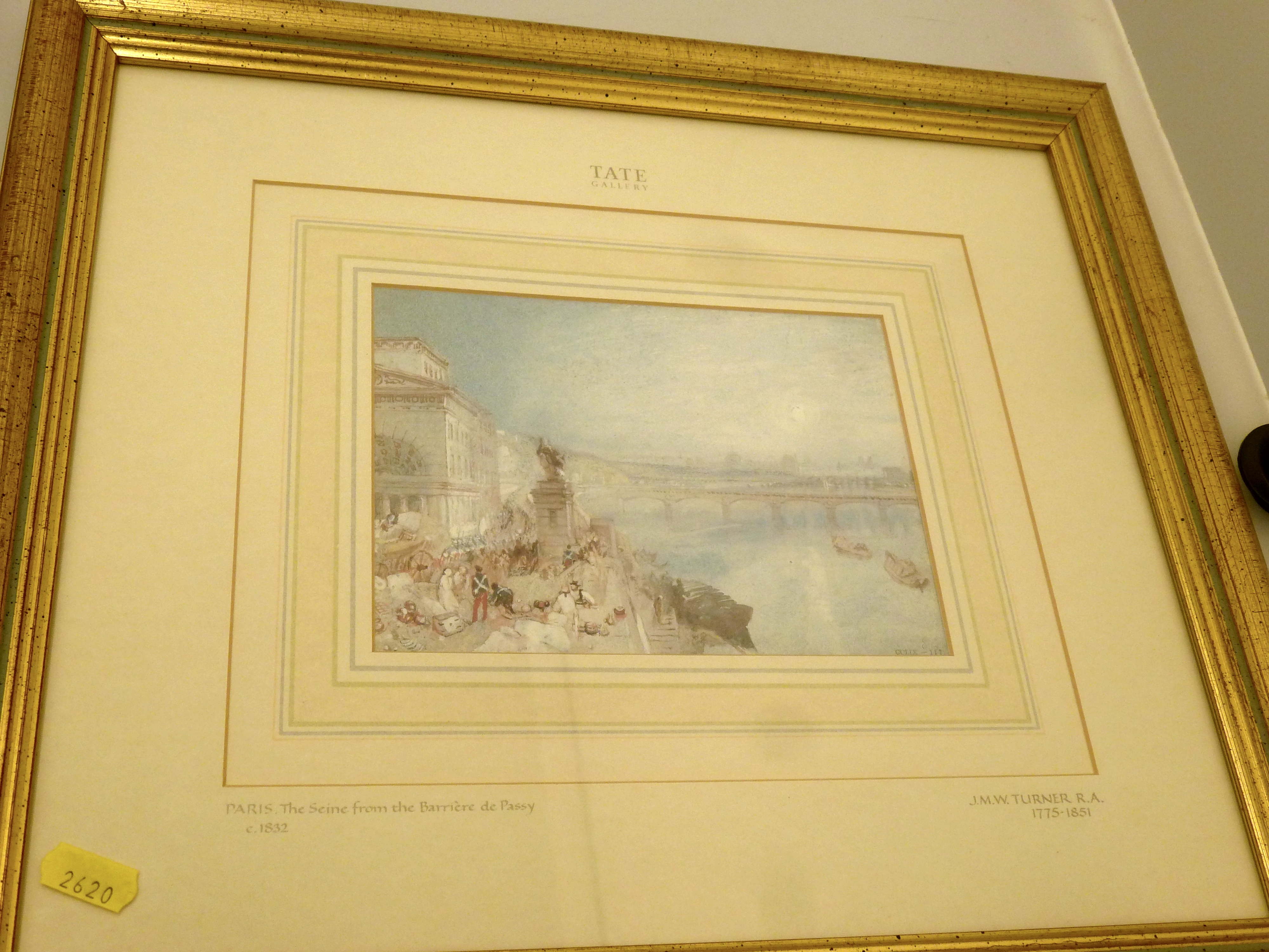 4 TATE GALLERY LIMITED EDITION J.M.W. TURNER 'WANDERINGS BY THE SEINE' PRINTS 908/5000 APPROX 5. - Image 6 of 9