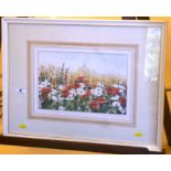 SIGNED LIMITED EDITION PRINT OF FLOWERS BY 'C WEBB' 032/200 APPROX 7.5" x 11.5"