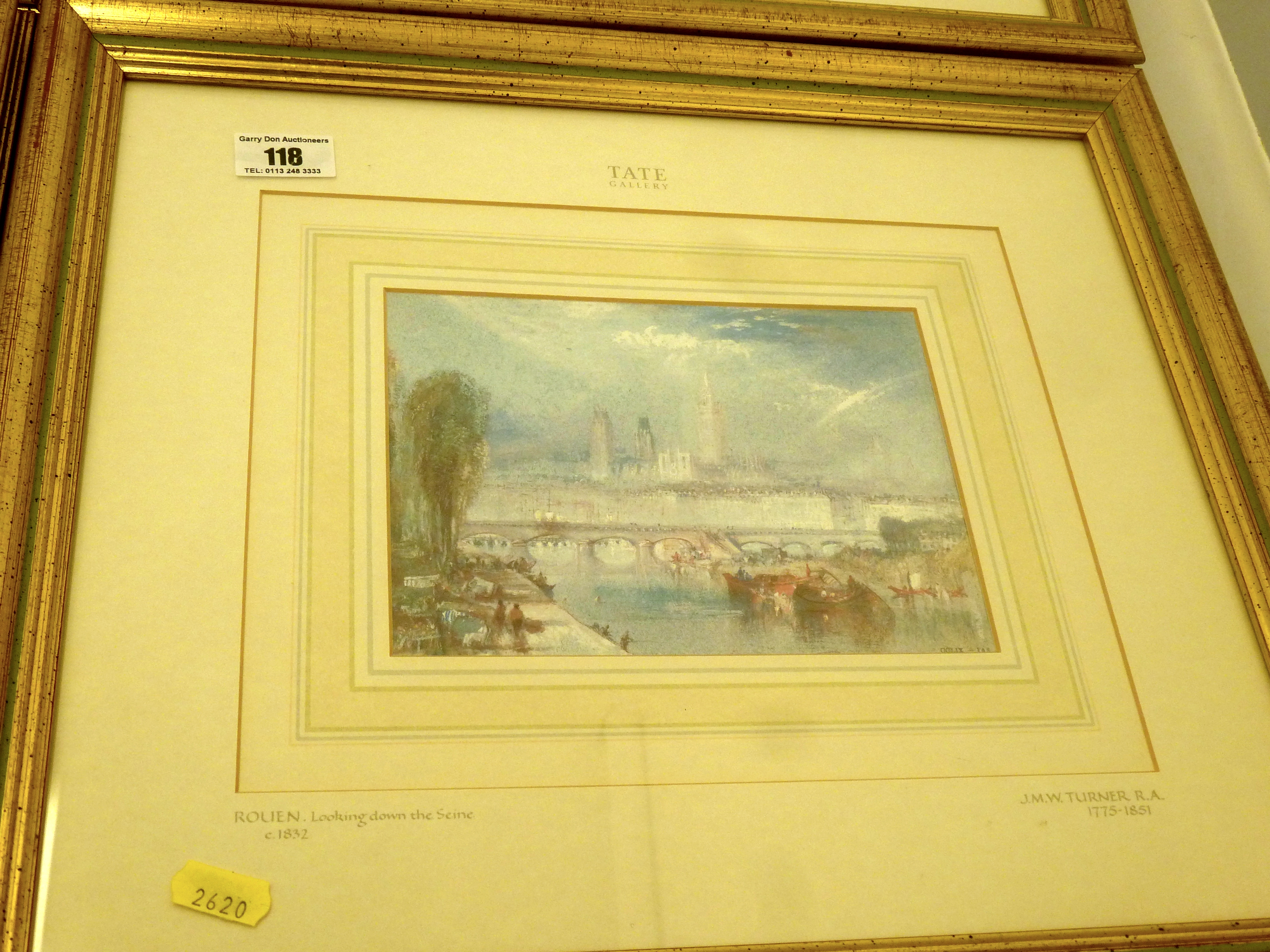 4 TATE GALLERY LIMITED EDITION J.M.W. TURNER 'WANDERINGS BY THE SEINE' PRINTS 908/5000 APPROX 5. - Image 2 of 9