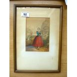 GEORGE BAXTER PRINT 'THE DAUGHTER OF THE REGIMENT' 1856 (JENNY LIND) APPROX 5.75" X 4"