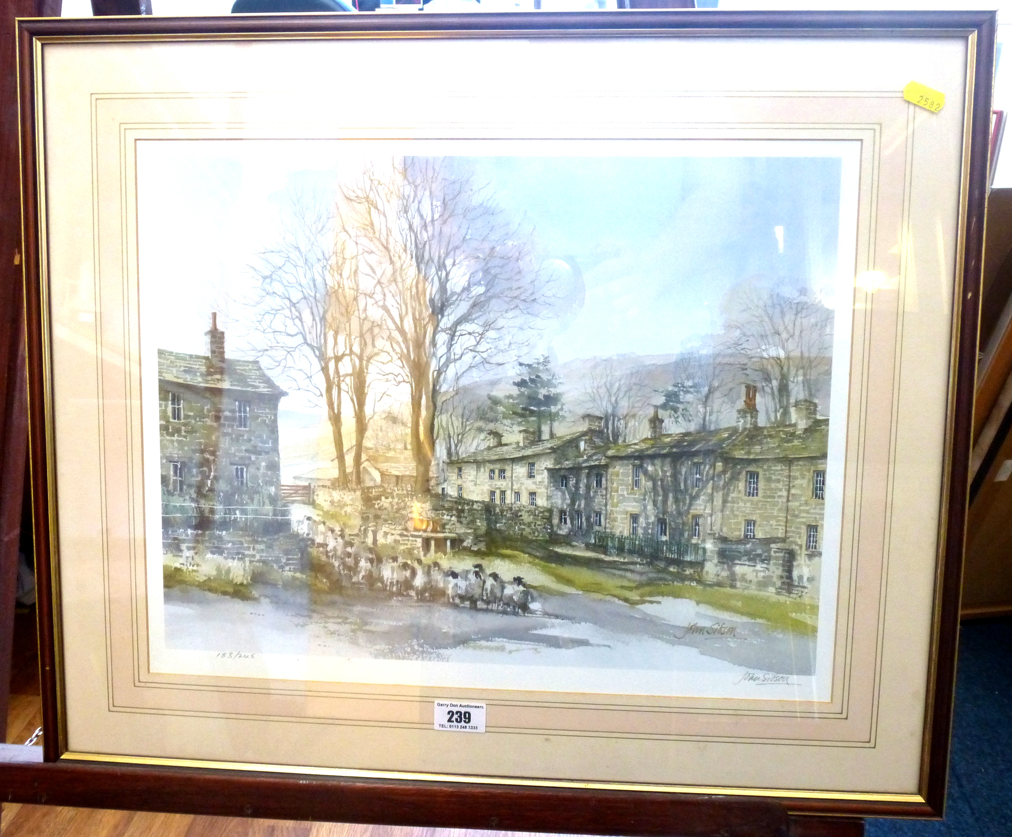 SIGNED LIMITED EDITION PRINT 'KELD' BY JOHN SIBSON 183/245 APPROX 12.75" X 16.75