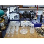 QUANTITY OF ASSORTED GLASSWARE INCLUDING THOMAS WEBB AND EDINBURGH CRYSTAL