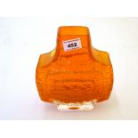 ORANGE GLASS VASE H:18.5CM