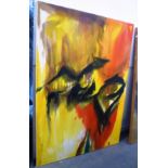 ABSTRACT PAINTING BY WILLY TIRR 174 CM X 122.5 CM