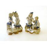 Two Continental Figures. H 11cm Each