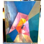 ABSTRACT PAINING BY WILLY TIRR 122CM X 97CM